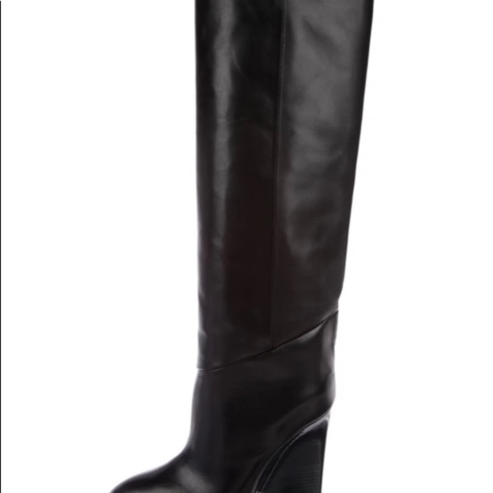 Like new condition Jimmy Choo black leather boots. Size 8.5.